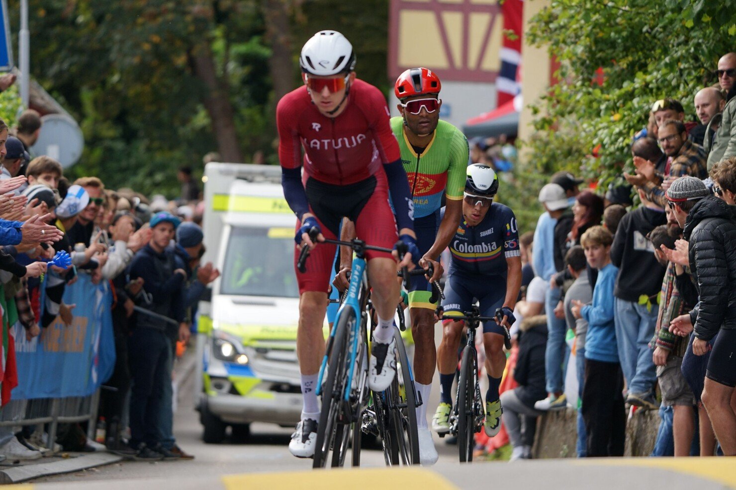 Krists Neilands (Lotyšsko), Amanuel Ghebreigzabhier (Eritrea) a Einer Augusto Rubio Reyes (Kolombie)