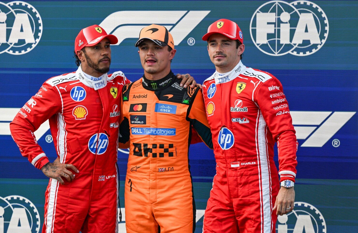 Hammilton, Norris a Leclerk po kvalifikaci na Hungaroringu