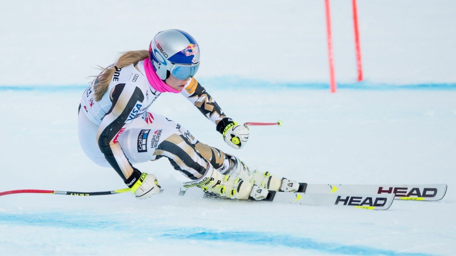 Světový pohár v lyžování Garmisch-Partenkirchen, Ženský sjezd, Lindsey Vonn; 20. ledna 2017, autor: Stefan Brending, zdroj Wikimedia Commons